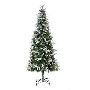Christmas Tree 190cm | Pine Cone Design | LED Flocking Xmas Tree | 680 Tips