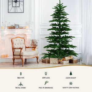 Christmas Tree 2.1m | LED Sparse Design | 860 Tips | Party & Holiday Decoration