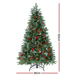 Christmas Tree 1.5m | LED Lights | 355 Tips | Compact Party & Holiday Decoration
