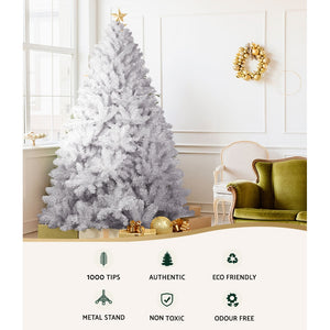 Christmas Tree | 2.1M | 1000 White Tips | Xmas Tree Decorations