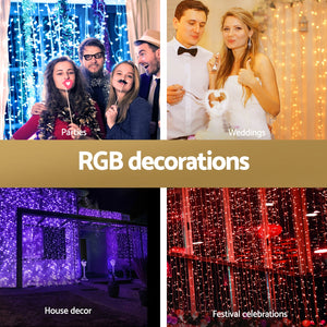 Christmas Curtain Lights | 3x6M | 960 LED | RGB Remote Control