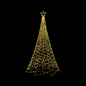 Solar Christmas Tree 2.1m | 320 LED Net Lights | Outdoor Xmas Decoration