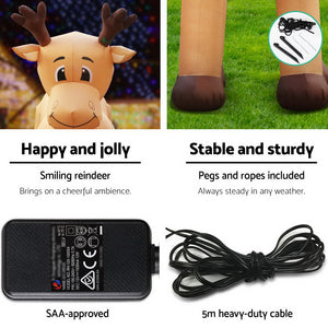 Christmas Inflatable Reindeer | 5M | Illuminated Decorations