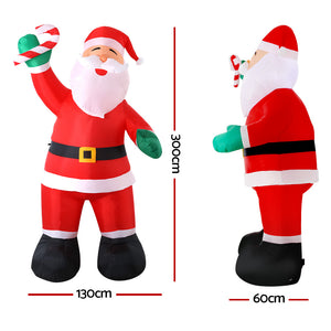 Christmas Inflatable Santa | 3M | Illuminated Decorations