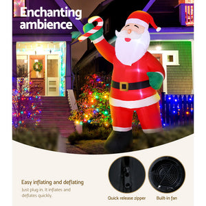 Christmas Inflatable Santa | 3M | Illuminated Decorations
