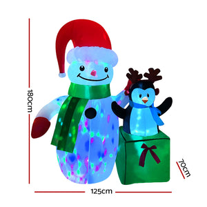 Christmas Inflatable Snowman | 1.8M | Illuminated Decorations