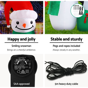 Christmas Inflatable Snowman | 1.8M | Illuminated Decorations