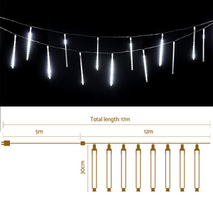 Christmas Lights | 12M Icicle Light | 960 LED Falling Meteor Effect
