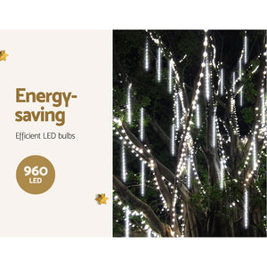 Christmas Lights | 12M Icicle Light | 960 LED Falling Meteor Effect
