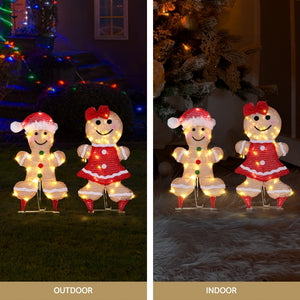 Jingle Jollys Christmas Lights Gingerbread Motif 30 LED Fairy Light Decoration
