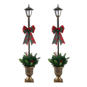 Christmas Lamp Post 125cm | 50 LED Fairy Light Xmas Decoration