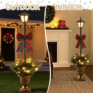 Christmas Lamp Post 125cm | 50 LED Fairy Light Xmas Decoration
