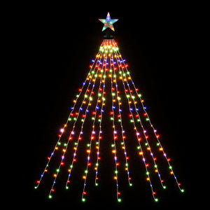 Waterfall Christmas Lights 2.5m | 300 LED String Lights with Star Topper | Xmas Decoration