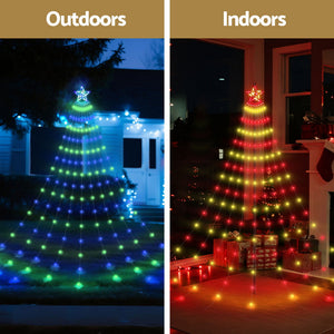 Waterfall Christmas Lights 3.8m | 340 LED String Lights | Festive Indoor/Outdoor Decor