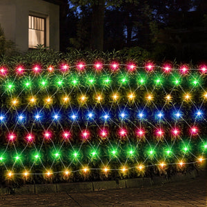 Christmas Net Lights 5m x 3m | 600 LED Colourful Bead String Lights | Outdoor & Indoor Xmas Decoration