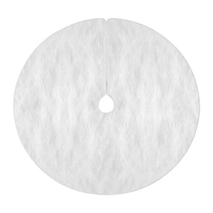 Christmas Tree Skirt 120cm | Plush Fluffy White Xmas Base Decoration
