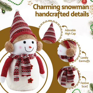 Christmas Snowman Ornament 45cm | Handcrafted Xmas Decoration