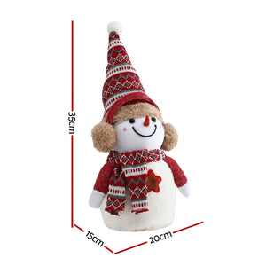 Christmas Snowman Ornament 35cm | Handcrafted Xmas Decoration