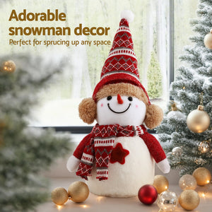 Christmas Snowman Ornament 35cm | Handcrafted Xmas Decoration