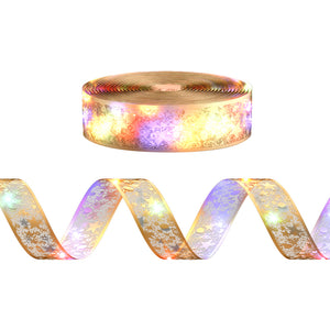 Christmas Ribbon Lights 20m | 200 LED Fairy String | Gold Xmas Decoration