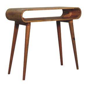 Amaya Oak-Inspired Nordic Style Console Table | Solid Mango Wood | Nordic-Inspired Design