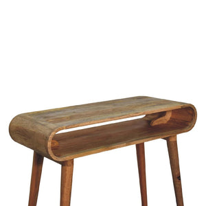 Amaya Oak-Inspired Nordic Style Console Table | Solid Mango Wood | Nordic-Inspired Design