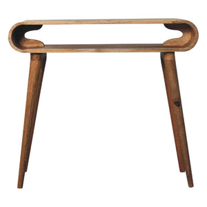 Amaya Oak-Inspired Nordic Style Console Table | Solid Mango Wood | Nordic-Inspired Design