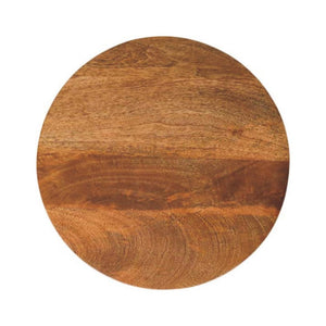 Amber Oak Round Side Table | Warm Bedroom Accent Table