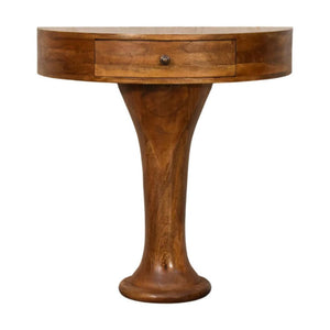 Amber Pedestal Console Table | Sculptural Base | Warm Statement Furniture