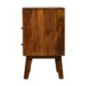 Amouri Bedside Table | Contemporary Storage | Compact Bedroom Design