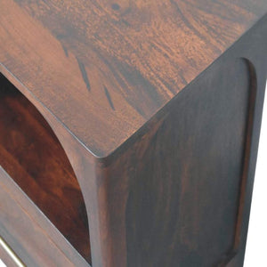 Arched Edge 1 Drawer Bedside | Curved Nightstand | Soft Bedroom Storage