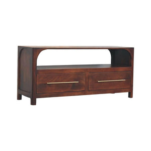 Arched Edge 2-Drawer Media Unit | Soft Arched Form | Living Room Furniture