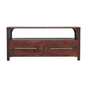 Arched Edge 2-Drawer Media Unit | Soft Arched Form | Living Room Furniture