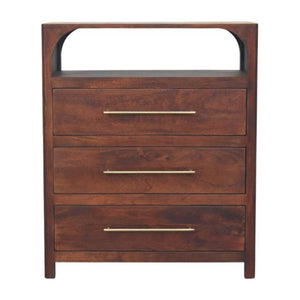 Arched Edge 3-Drawer Chest | Soft Arched Form | Bedroom Storage