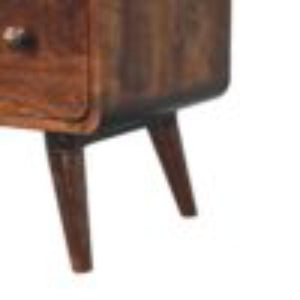 Arden Chest of Drawers | Solid Mango Wood | California Walnut Finish | 3 Drawer Storage Chest