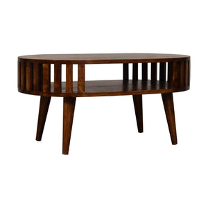 Ariella Chestnut Coffee Table | Solid Mango Wood | Artisan-Crafted Design
