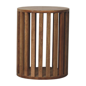 Ariella End Table | Solid Mango Wood | Natural Wood Finish | Artisan-Crafted Design