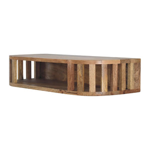 Ariella Floating Console Table | Solid Mango Wood | Natural Wood Finish | Wall-Mounted Design