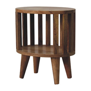 Ariella Single Shelf Bedside Table | Solid Wood | Open Storage