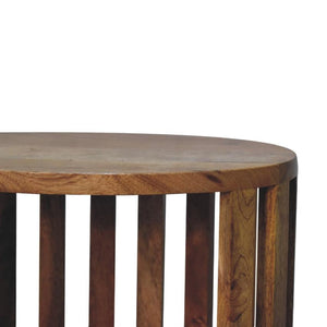 Ariella Single Shelf Bedside Table | Solid Wood | Open Storage