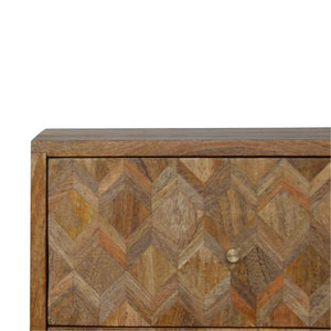 Assorted Bedside Table | Solid Mango Wood | Oak Finish | Artisan Bedroom Storage