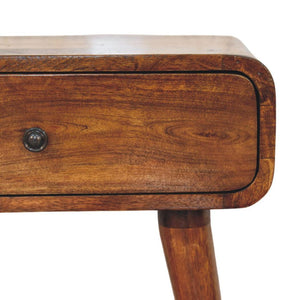 Avora Bedside Table | Solid Mango Wood | Chestnut Finish | 1 Drawer