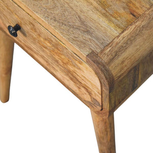 Avora Bedside Table | Solid Mango Wood | Oak-ish Finish | 1 Drawer