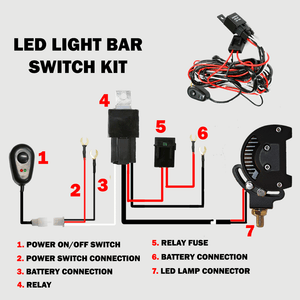 2-Way LED Universal Driving Light Wiring Loom Harness | 12V 24V | 40A Relay Switch