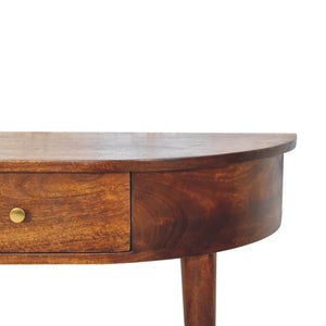 Backless Wall-Mounted Console | Chestnut Finish | Floating Design