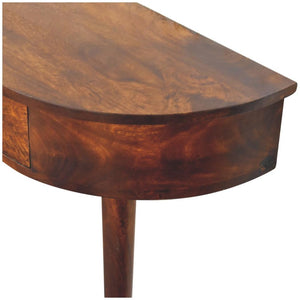 Backless Wall-Mounted Console | Chestnut Finish | Floating Design