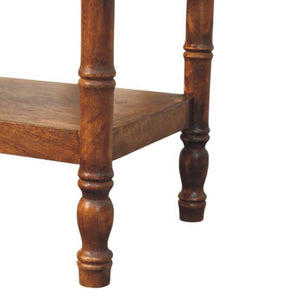 Bamboo Heritage Bedside Table | Carved Timber Nightstand