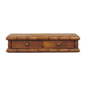 Bamboo Wall-Mounted Console Table | Floating Hallway Design | Framed Detail