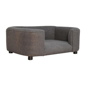 Battleship Grey Tweed Pet Sofa Bed | Upholstered Cat & Dog Bed | Padded Design