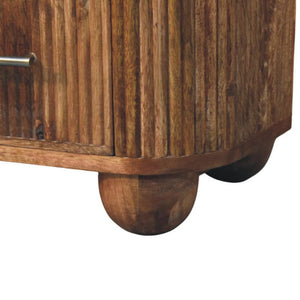 Beaumont Marble Bedside Table | Solid Mango Wood | Natural Stone Top | Compact Nightstand